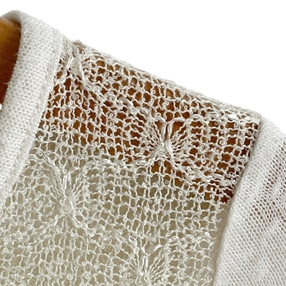 MISS Me Crochet Embroidered Sheer Long Sleeve Top - Picture 6 of 16